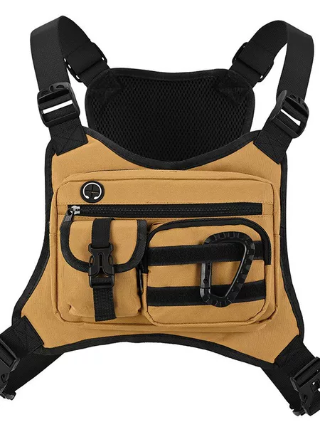 Cross-Border Popular Men's Tactical Chest Bag, Outdoor Cycling Multi-Functional Chest Bag, Waterproof and Wear-Resistant Sports Vest Bag