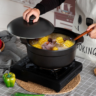Chicken Pot Ceramic Casserole Stew Pot Soup Pot Spicy Rice Noodle Commercial Open Flame High Temperature Resistant Dry Burning Large Casserole Pot