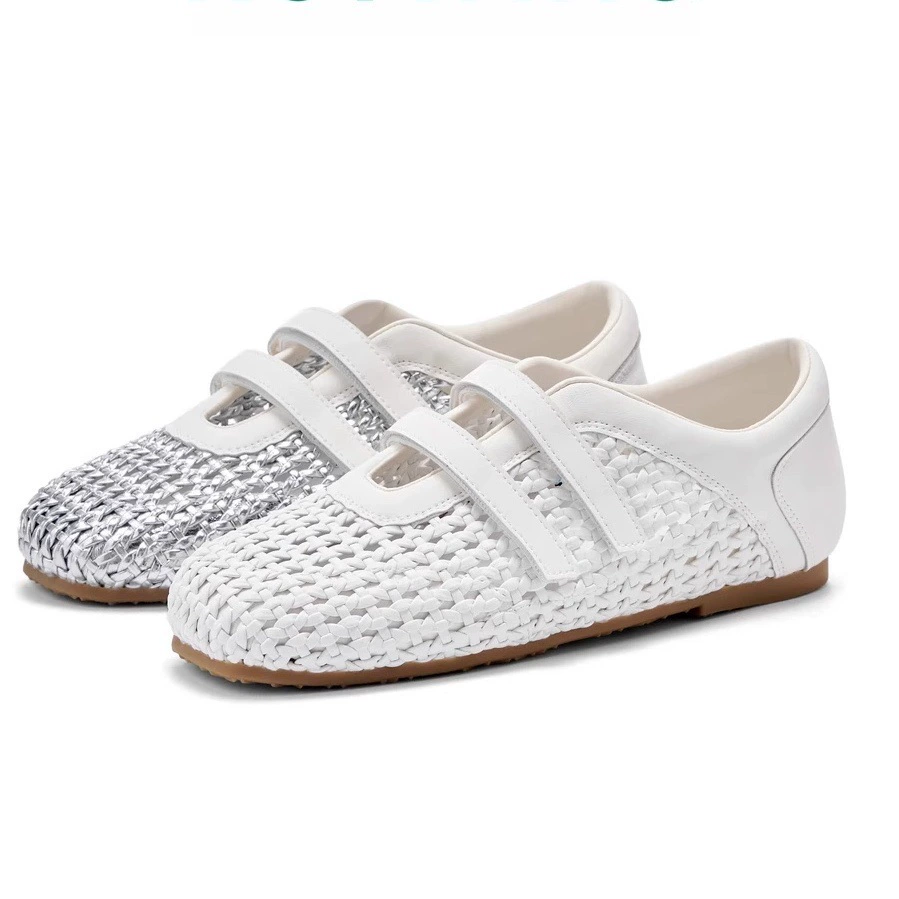 руоцзи ® Ruojhi новые дышащие кроссовки, женские повседневные спортивные сетчатые белые туфли на липучке, женские дышащие мягкие подошвы