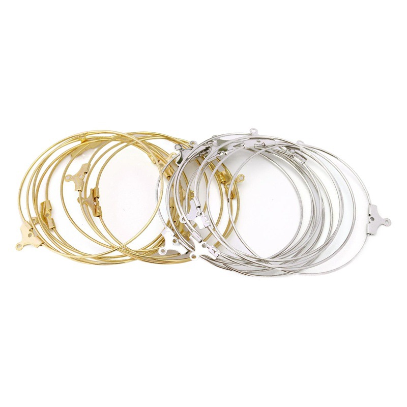 Transfronteriza amazon europeo y americano ins hierro círculo pendientes versátiles hechos a mano diy círculo pendientes accesorios