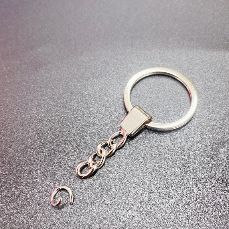 クロスボーダー ステンレス製キーホルダー チェーン付き DIY フィギュア 吊り下げバックル アクセサリー チャーム ペンダント チェーン|undefined