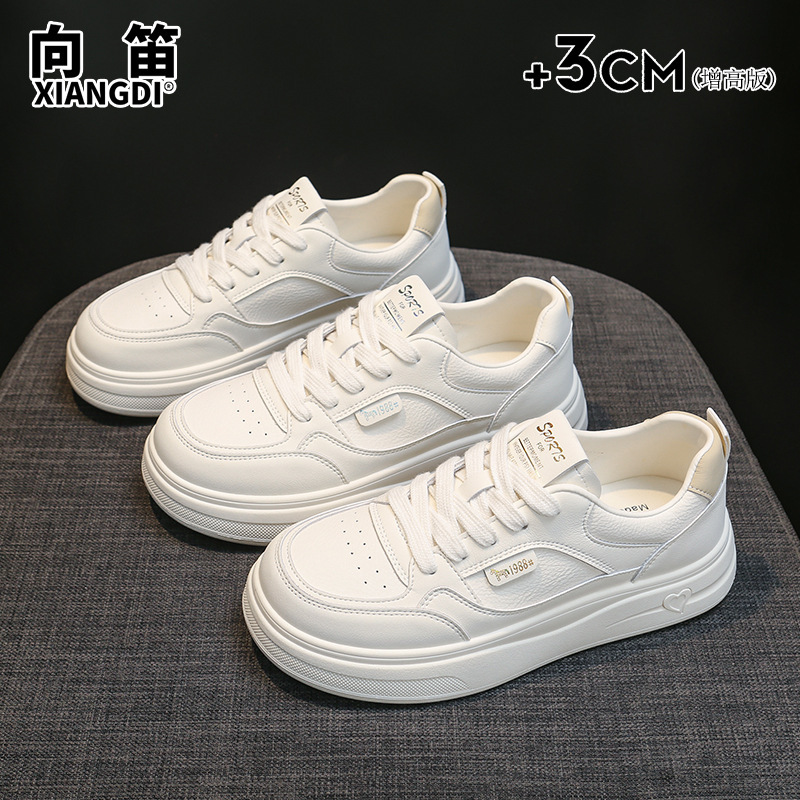 Genuine leather ultra-light flat white shoes for women, 2026 autumn new versatile breathable casual shoes, versatile sneakers Genuine leather ultra-light flat white shoes for women, 2026 autumn new versatile breathable casual shoes, versatile sneakers