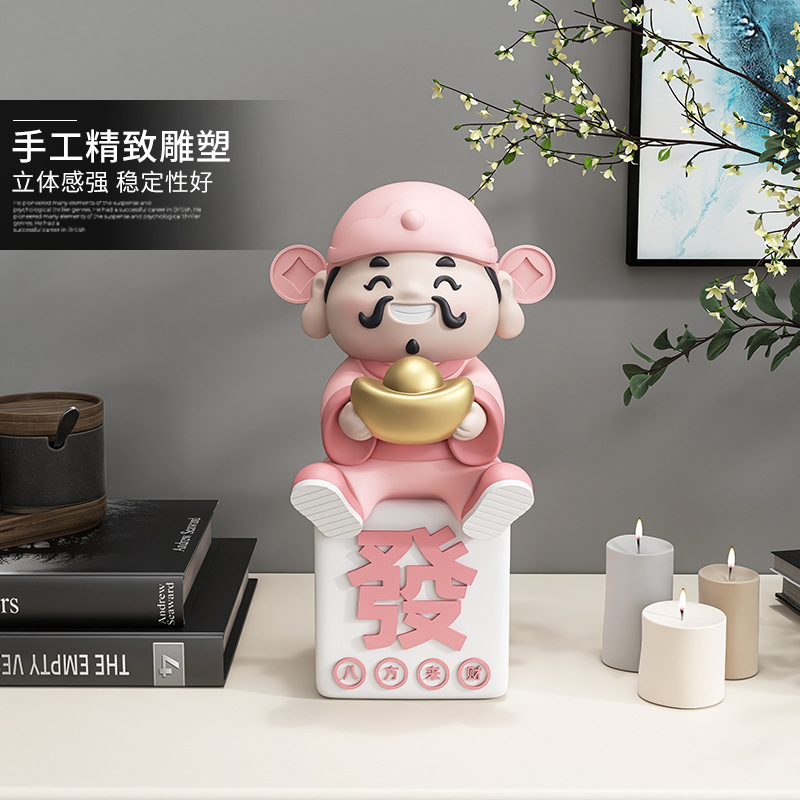 Lingote Dios de la riqueza Artesanías Decoración Inicio Oficina Escritorio Tienda Recepción Decoración festiva china