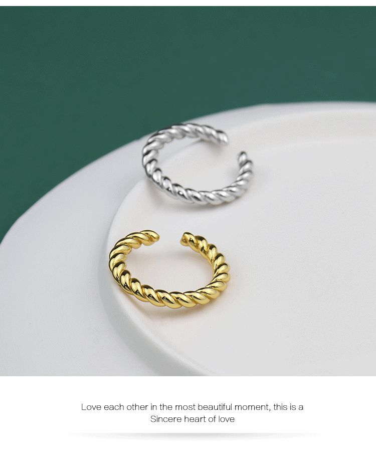 Korean Style Simple Twist Simple Bracelet Ring Female Ins Cold Style Fashion AllMatch Index Finger Ring Open Ornamentpicture10