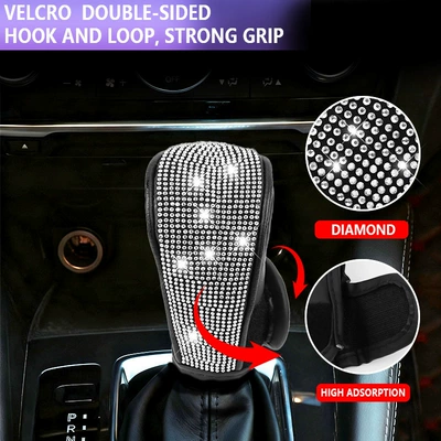 Sürətlər qutusu və əl tormozu başlıqları | Manual Gear Full Rhinestone Cover