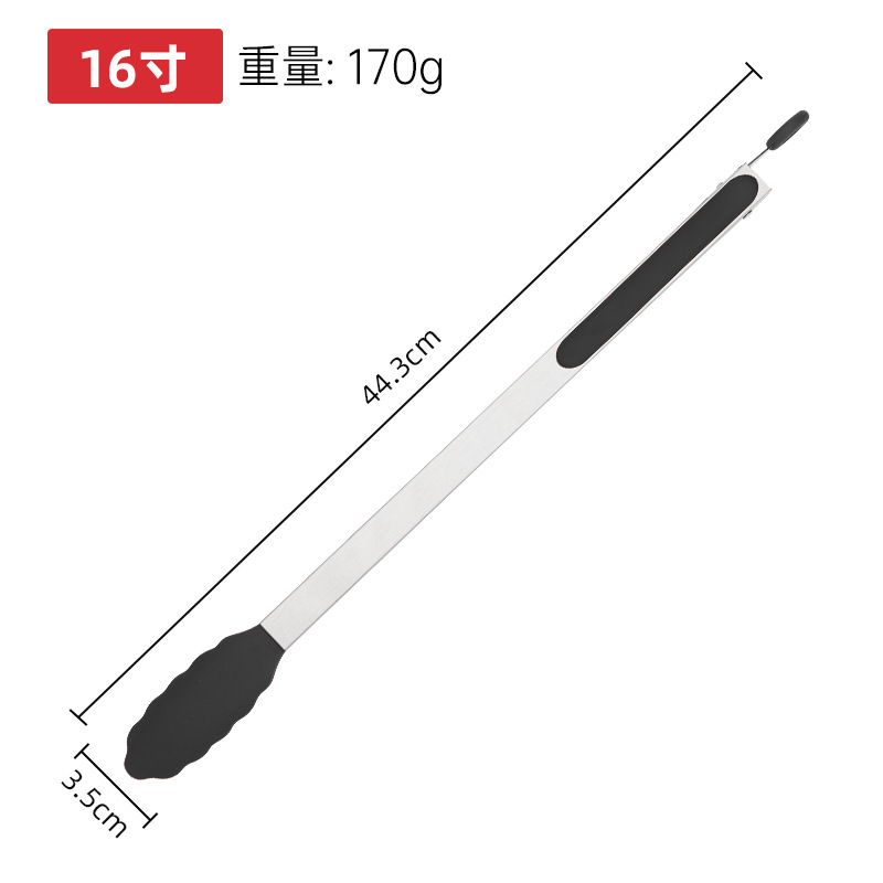 Acero inoxidable silicona herramienta de abrazadera de alimentos gruesa resistente a altas temperaturas utensilios de cocina abrazadera de carne de barbacoa abrazadera de alimentos de filete de barbacoa