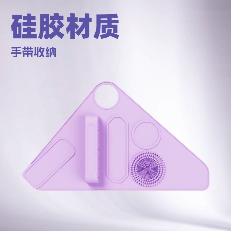 跨境新品美妆硅胶化妆垫多功能美妆调色盘化妆刷粉刷眉笔收纳手套|undefined
