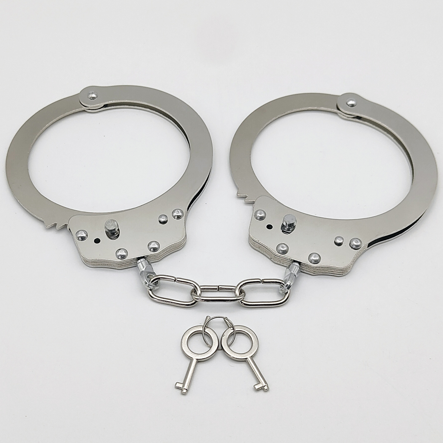 Juguetes esposas guión sala de asesinatos accesorios pulsadas de acero inoxidable pareja esposas de hierro aleación engrosada esposas de pies bloqueados niños