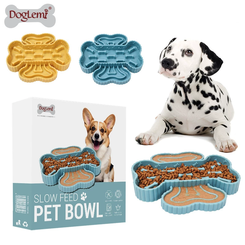 Оптовая продажа, миска для медленного питания для домашних животных, присоска, медленная пища, разделительная миска для сухого и влажного питания, миска для собак, миска для кошек, противозасоряющаяся, противоскользящая миска для собак