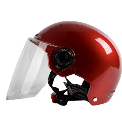 All-Season Painted Fashionable Breathable: Motorcycle Safety Supplies - red-transparent-long-lens