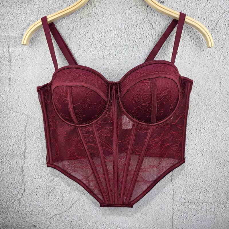 Amazon Lace Camisole with Breast Pad Women's Outerwear Pure Desire Sexy Slimming Bottoming Top Summer