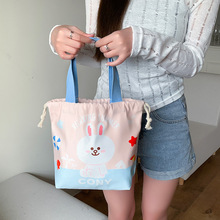 卡通可妮兔正版授权水桶包大容量抽绳束口袋通勤饭盒布包一件代发