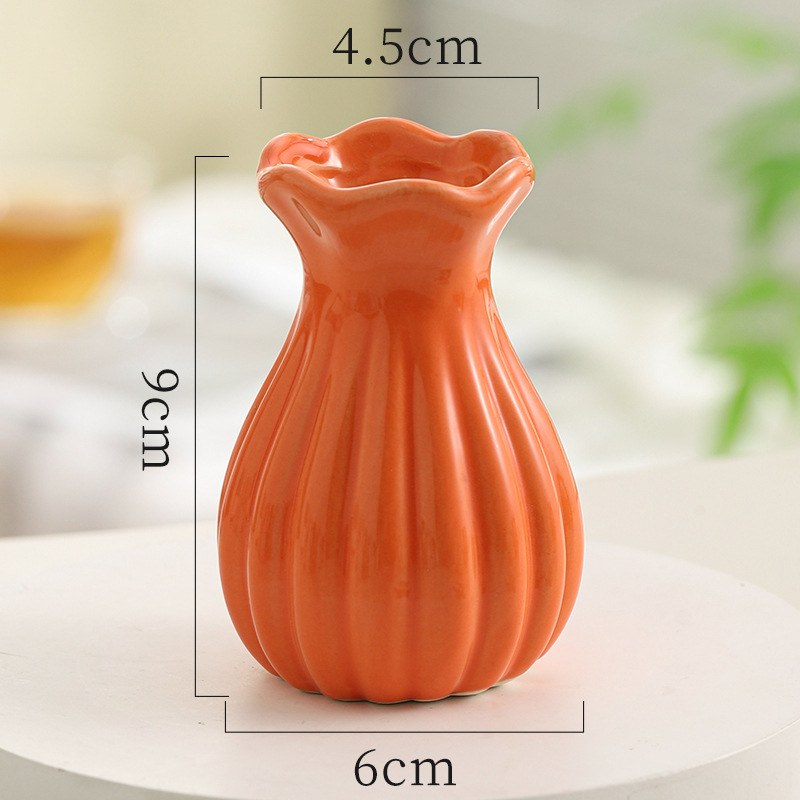 インクリームスタイルデスクトップセラミック花瓶ルームリノベーション小物暖かい模擬花装飾品オフィス装飾|undefined