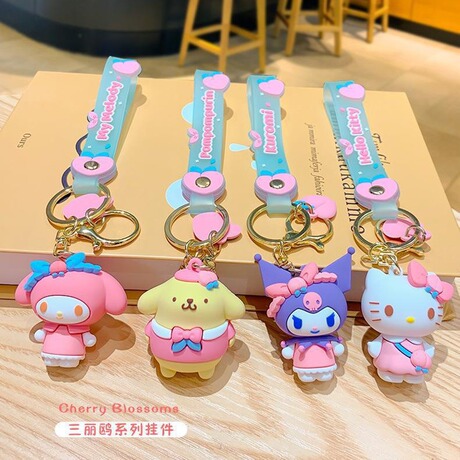 Sanrio Keychains New Cute Cartoon Cute Peach Sanrio Keychain Pendant Creative Co