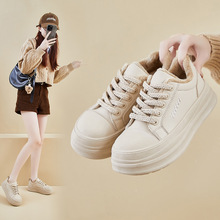 2025冬季加绒小白鞋新款韩版ins女学生厚底板鞋休闲保暖XQ-T2687