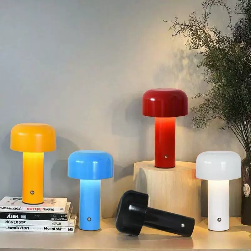 Скандинавская декоративная настольная лампа в форме гриба, USB-заряжаемая, стильная, роскошная, сенсорная, светодиодная, для обеденного стола, прикроватная, ночная лампа