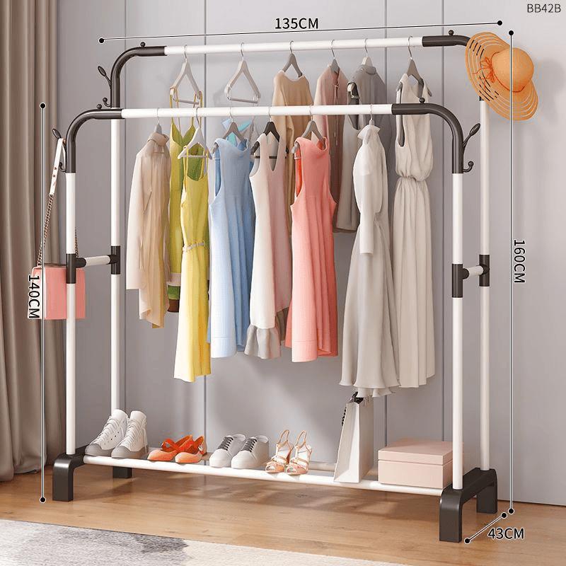 percha de ropa tipo piso para uso doméstico de alto grado colgar prendas de ropa rack varilla telescópica especial para balcón edredón
