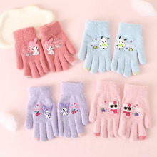 三丽鸥正版授权儿童手套冬季男女童可爱卡通保暖防寒五指手套学生