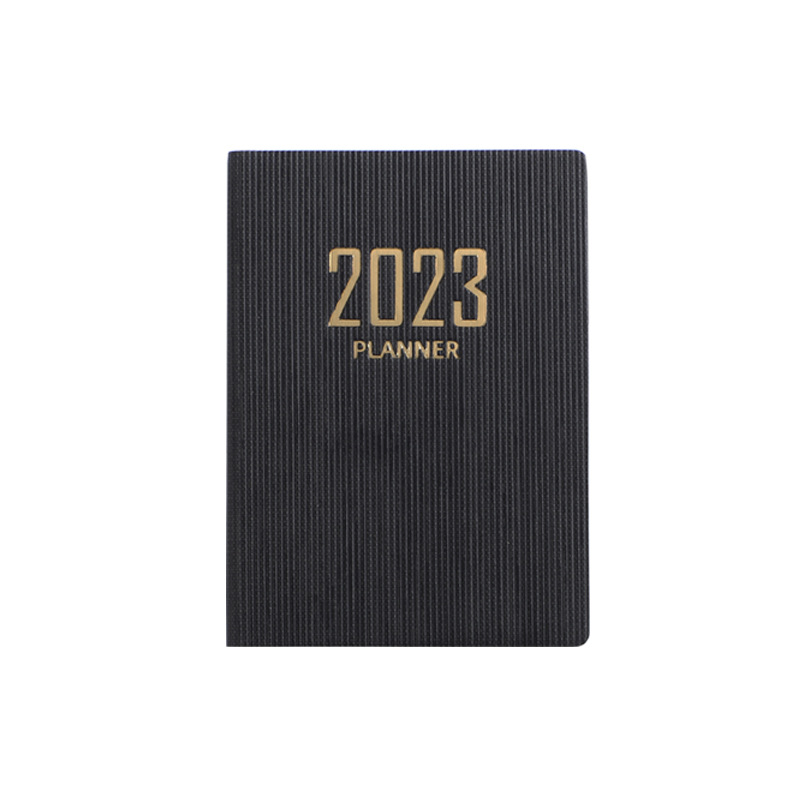 En stock 2023 Libro de calendario inglés A7 cuaderno de plan diario 2024 Amazon cuaderno transfronterizo