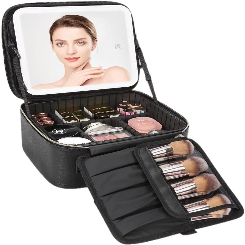 Amazon bolsas de maquillaje de alta capacidad de maquillaje portátil de alta belleza bolsas de maquillaje de viaje portátiles