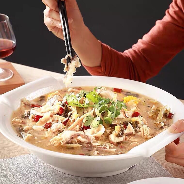 Nuevo tazón de sopa de cerámica de doble oreja grande de chucrut de crema al por mayor para uso doméstico image 2