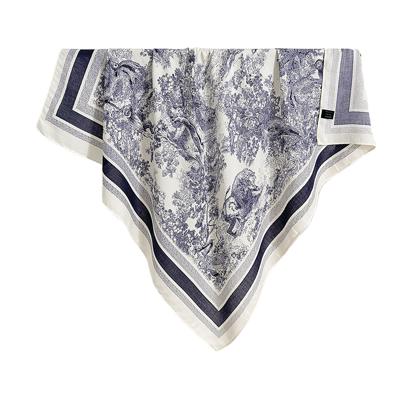 Personalidad coreana de impresión de estepa del león de estilo de alta calidad 90 personaje bufandas decorativas profesionales