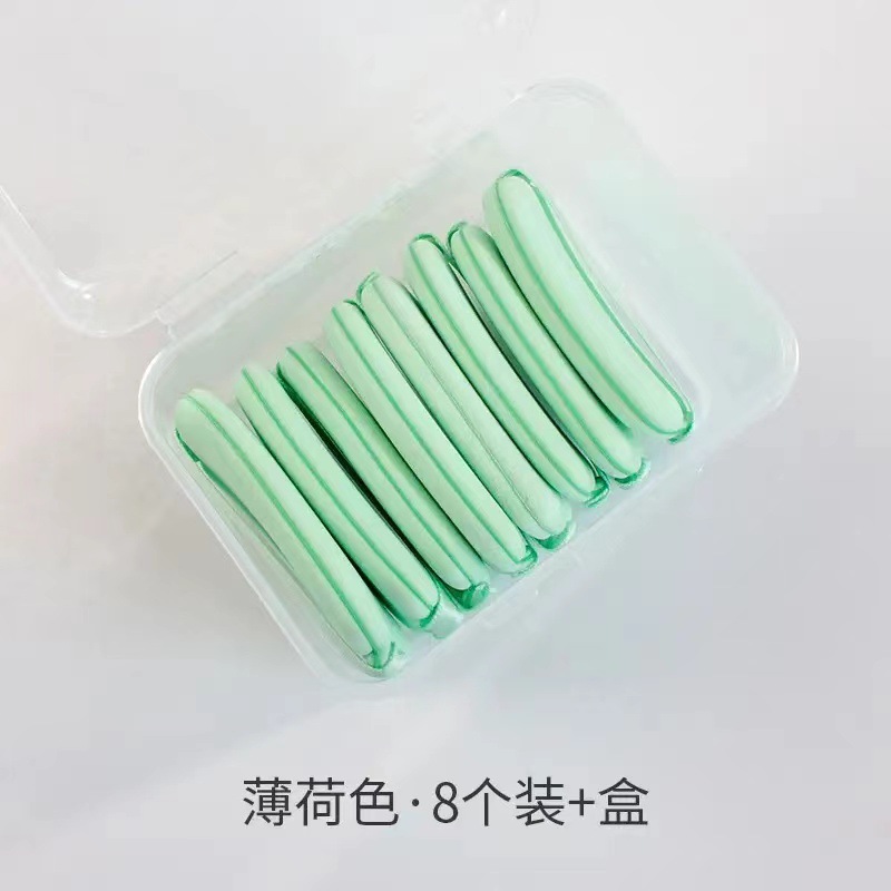 Mantequilla galleta polvo de maquillaje no comer polvo q bala cuadrada esponja de maquillaje cojín de aire concelador no pegado polvo utensilios de maquillaje