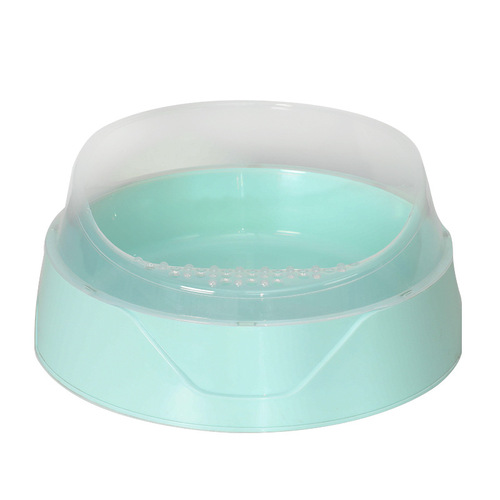 Cat Litter Box with No-Mess Design, Round Semi-Closed Litter Box with High Sides to Prevent Spills, Includes Litter Scoop, Large Size Litter Box