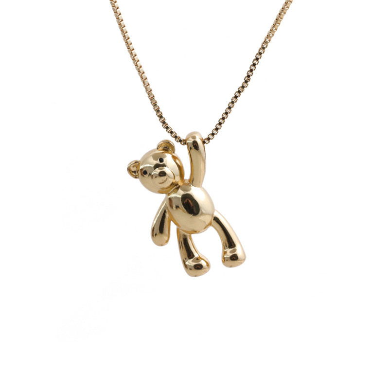 New Fashion Simple Cute Bear Pendant Necklace