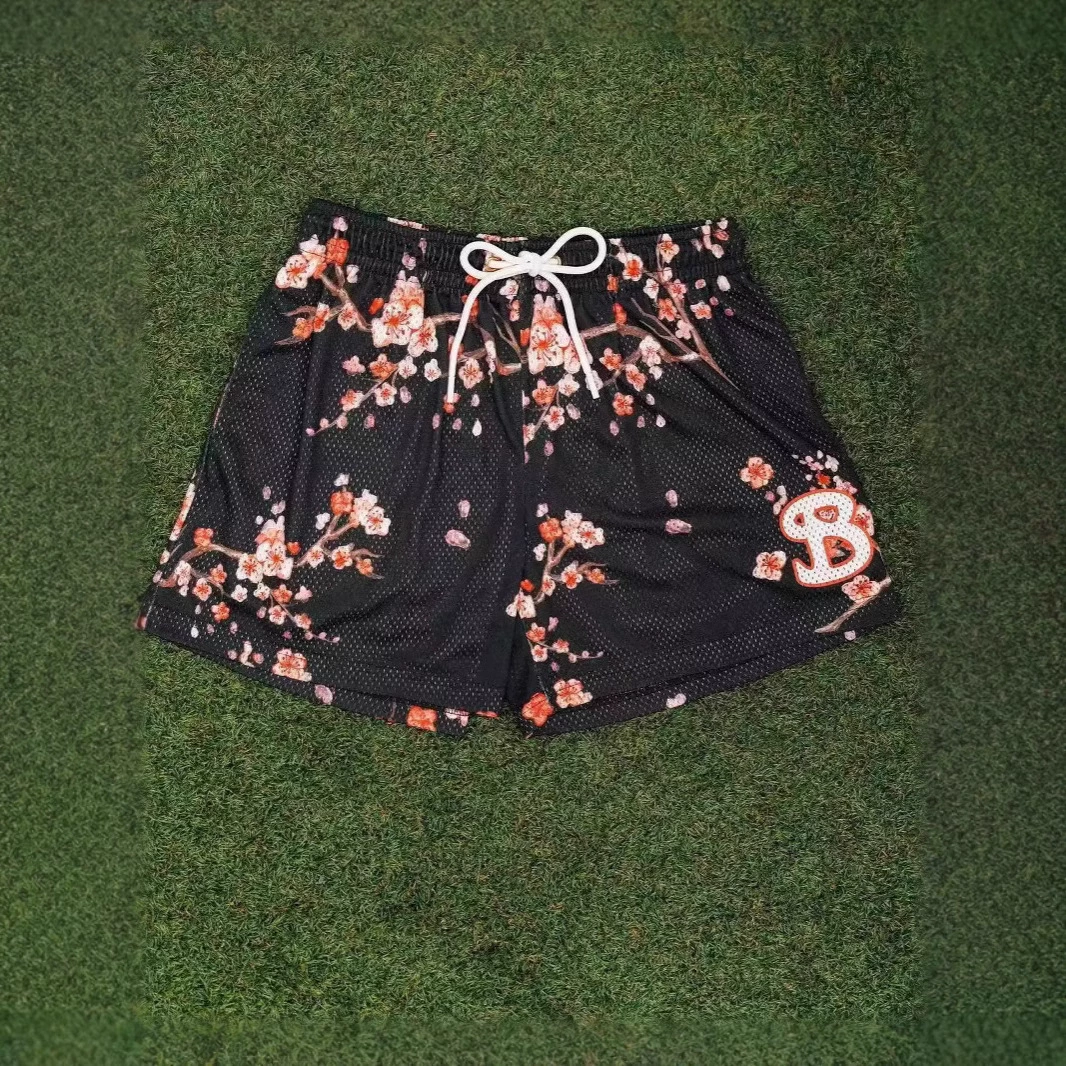 Мужские шорты с 3D-принтом BKTSQD Летняя сетка повседневные свободные без колен клетчатые штаны новый трансграничный