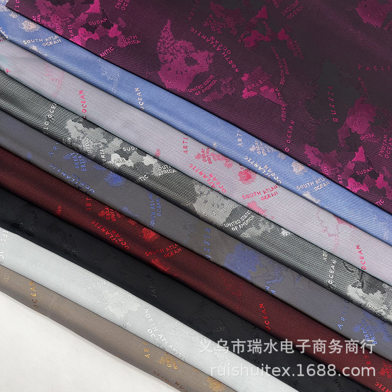 涤粘梭织提花布 人丝里子布里料 箱包帽子内里衬布 面料批发零售