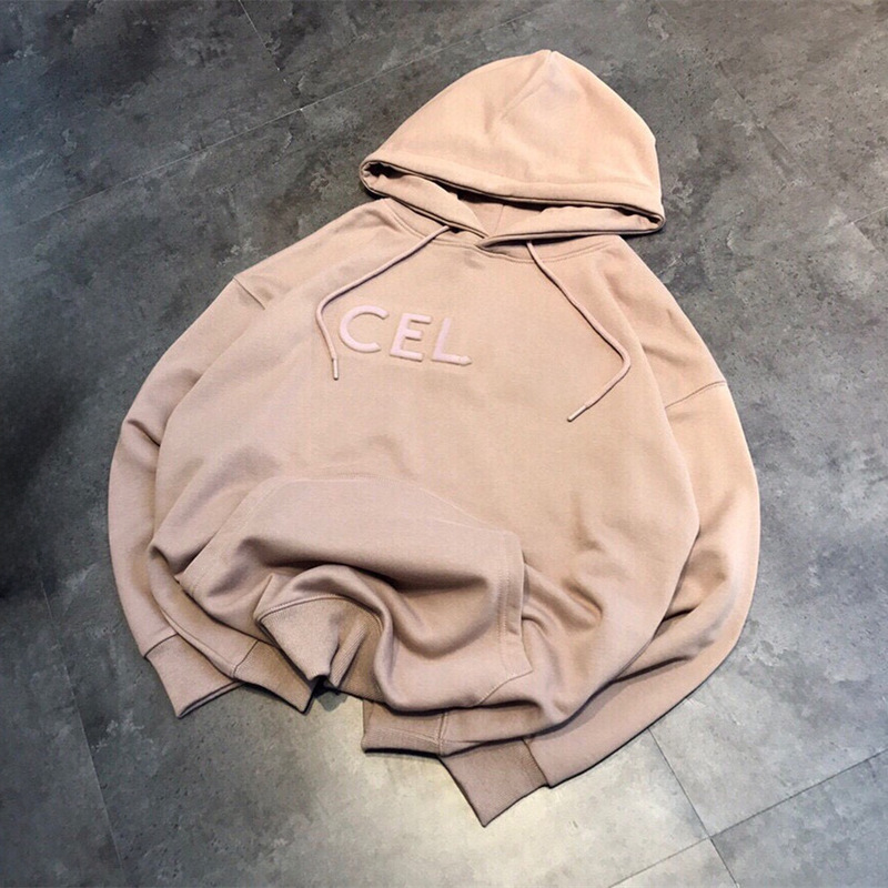 25 Spring Plug Wood Steel Printed terry Hooded Sweater for Men and Women American Loose Hoodie terry Cotton Top