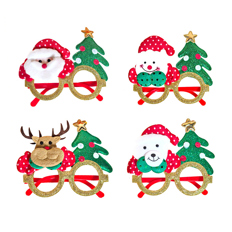 CHYJ-79 (gafas decorativas de árbol de muñeca de terciopelo de lunares)