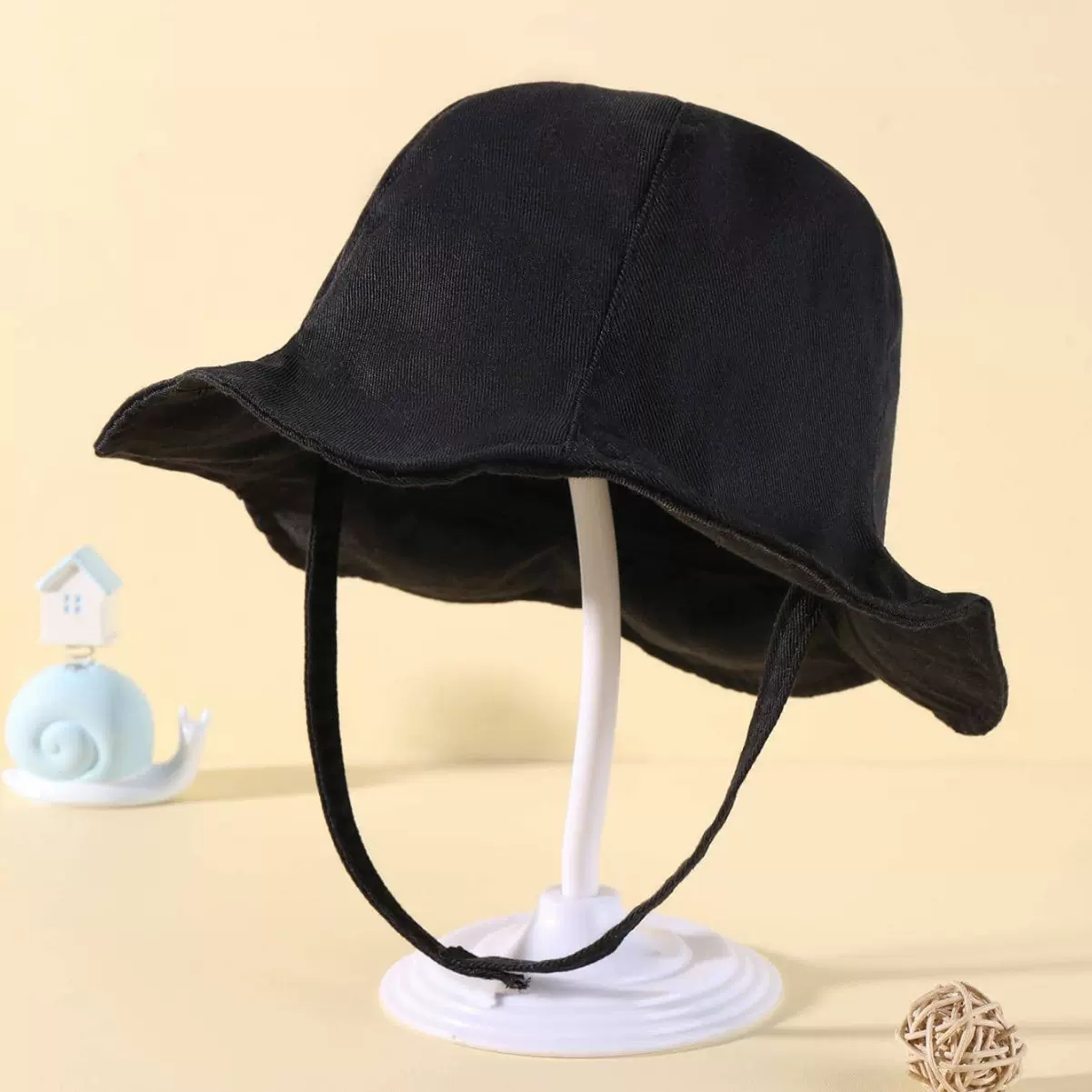 婴幼儿荷叶花边盆帽夏季薄款这样防晒宝宝渔夫帽可爱优雅儿童帽子