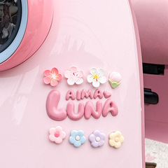 フラワーカーステッカー電気自動車装飾かわいい桜の花バッテリー車の装飾アクセサリーステッカー樹脂アクセサリー