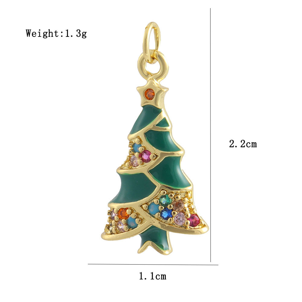 3g Weight Pendant Jewelry Making Type 15 * 22mm Jewelry Making Size Zircon Inlay Material DIY Jewelry Accessories Classification 1 Piece Quantity Copper Material Christmas Festival Christmas Tree, Bell, Snowflake Pattern Inlay Design IG Style Style 1 Piece 15 * 22mm Copper Zircon Christmas Tree Bell Snowflake Pendant 20