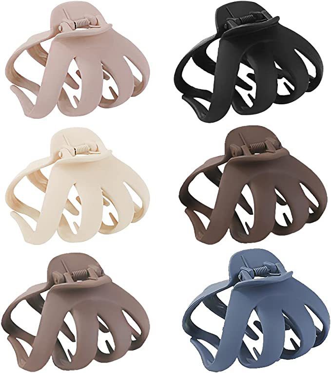 Horquilla de material de PC de estilo caliente de Amazon, pinza de tiburón esmerilado, accesorios para el cabello, garra de pulpo simple para mujer, pinza para el cabello en la parte posterior de la cabeza image 29
