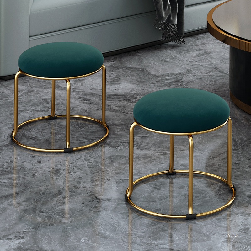 Small Stool for Home Use, Low Stool for Changing Shoes at the Entrance, Nordic Internet Celebrity Stackable Round Stool, Living Room Sofa Stool, Coffee Table Bench