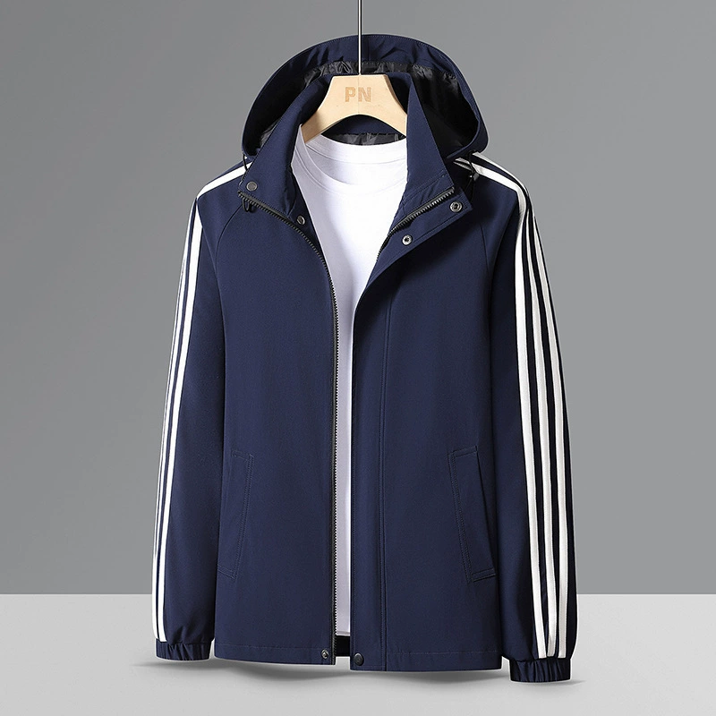 Пальто мужские весенние осенние мужские топы новые корейские повседневные тенденции свободные съемные мужские куртки с капюшоном