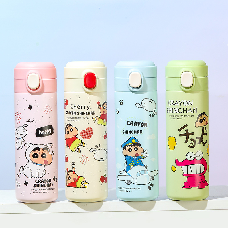2025 新クレヨンしんちゃん 304 ステンレス鋼高価値漫画かわいいポータブルミルクバウンス魔法瓶カップ|undefined