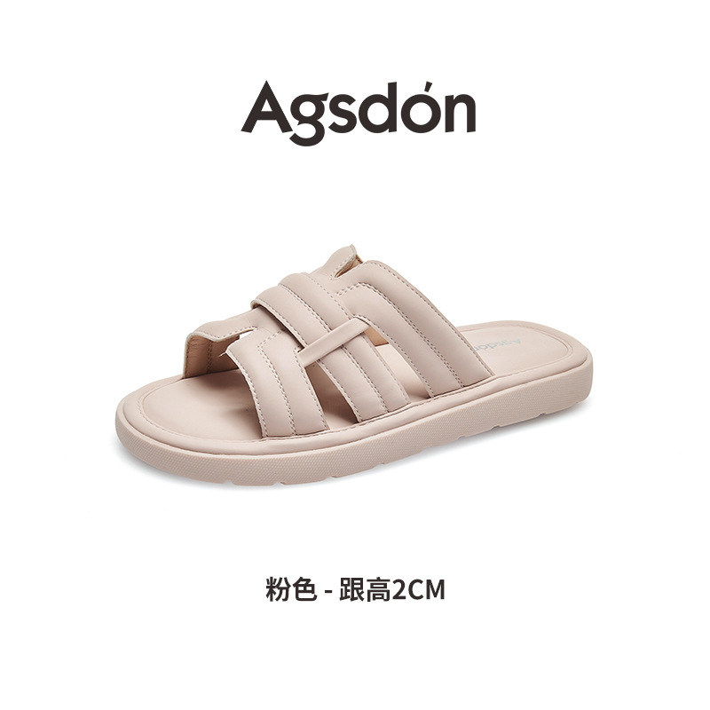 Augustion sandalias y zapatillas planas para mujer, verano 2025, nuevo estilo francés, zapatos de playa blancos con suela blanda