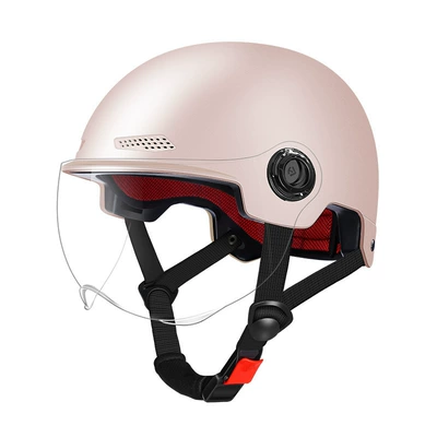 Factory Direct Approval of New 3C Certified Helmets, Motorcycle and Electric Vehicle Helmets, Adult Helmets, Summer Sun Protection Helmets (Motorcycle Safety Supplies) - sakura-pink-transparent-short
