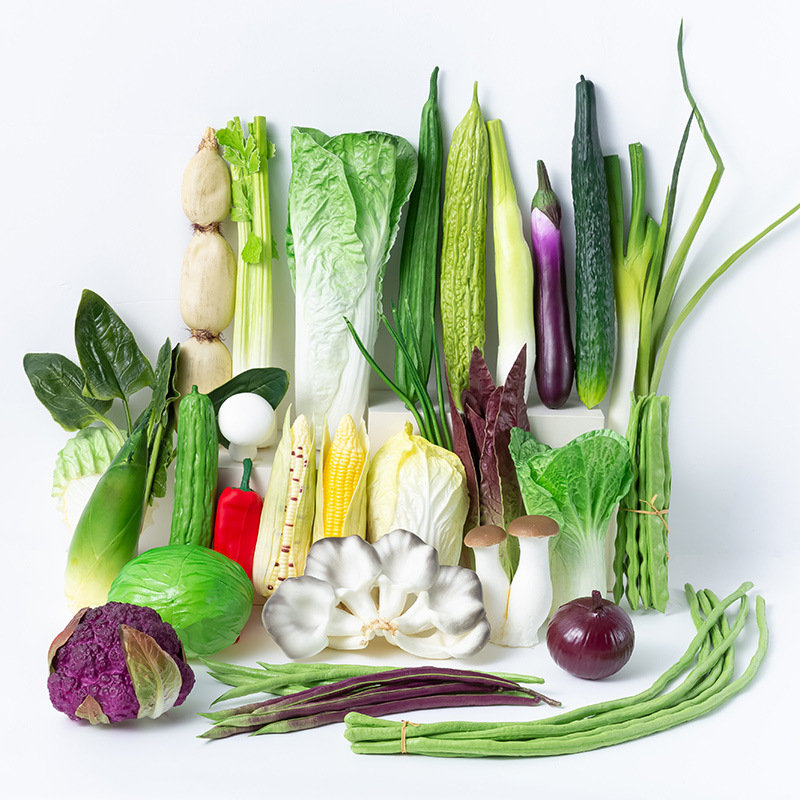 蔬菜模型假生菜叶西兰花包菜水果装饰道具玩具果蔬早教儿童