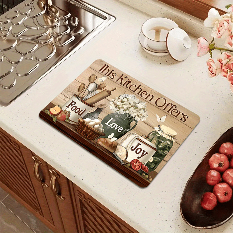 cocina americana drenaje de agua alga bar absorción de agua secado rápido almohadilla antideslizante bar máquina de café aislamiento térmico antideslizante almohadilla antideslizante resistente al desgaste