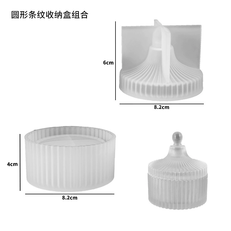 Silicone Storage Box Molds, Mirror-Effect Crystal Resin Shapes for Decorative 3D Boxes