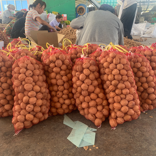 185 paper-shell walnuts, 5 jin per box, loose packing. Direct shipment from Aksu, Xinjiang. Crispy and delicious, available for live-streaming sales directly from the origin.