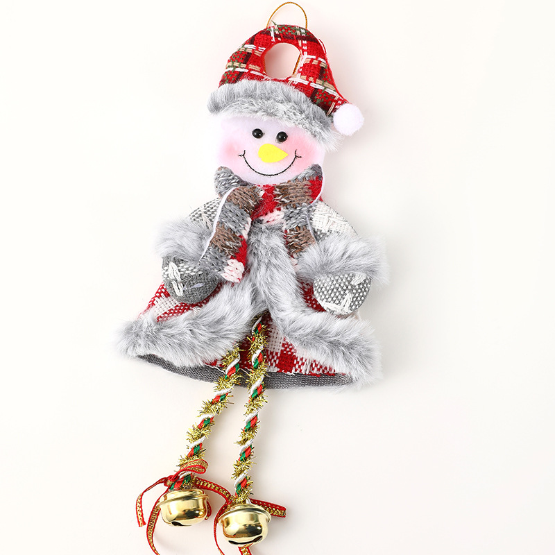 Nueva Navidad decoraciones Santa Claus pequeño colgante con campana Navidad árbol accesorios tela colgando pequeños adornos