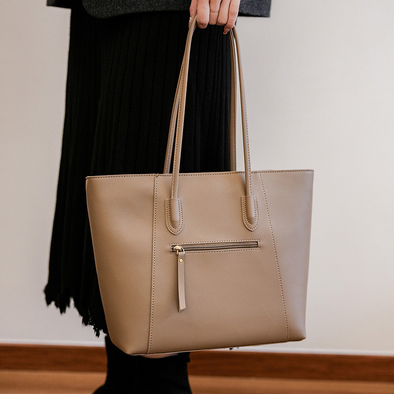 Women's Large Shoulder Tote Bag Simple Versatile Commuter Style_voghion.com