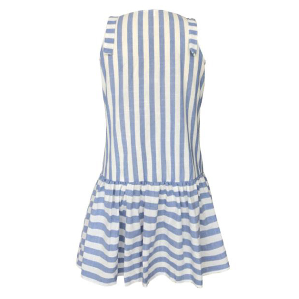 Striped Sleeveless Casual Suspender Dress NSJR69179