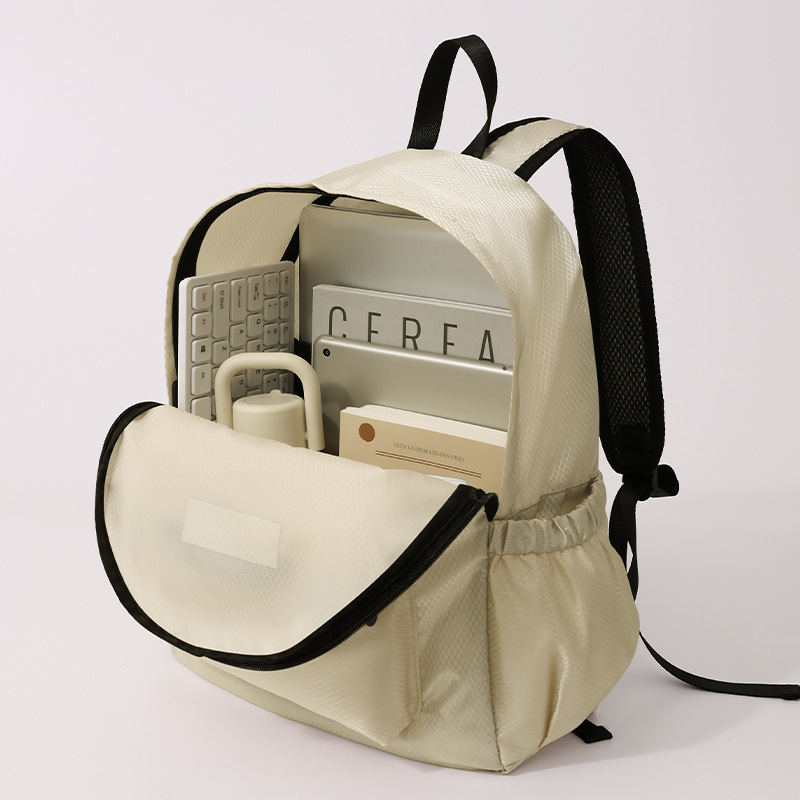 Runhui nueva mochila a cuadros de diamantes mochila plegable viaje ligero estudiante mochila mochila hombro femenino